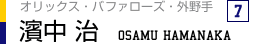 濱中治（阪神タイガース・外野手　7番）
